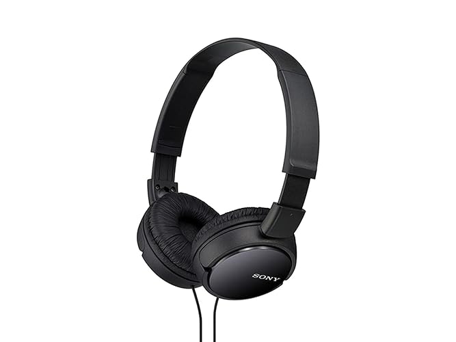 Sony MDR-ZX110/BCUC Audífonos de Diadema Plegables y Giratorios, color Negro