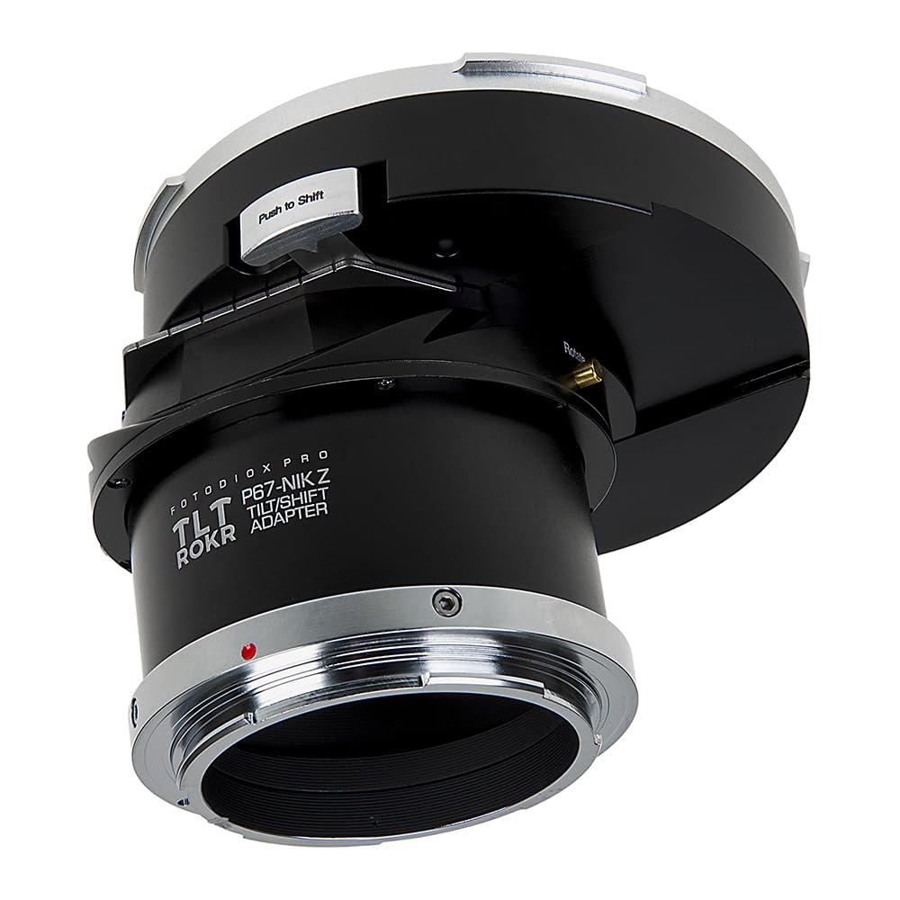 Fotodiox Pro TLT ROKR - Adaptador de Montaje de Lente de inclinación y Cambio para Lentes Pentax 6x7 a cámaras Nikon sin Espejo con Montura Z