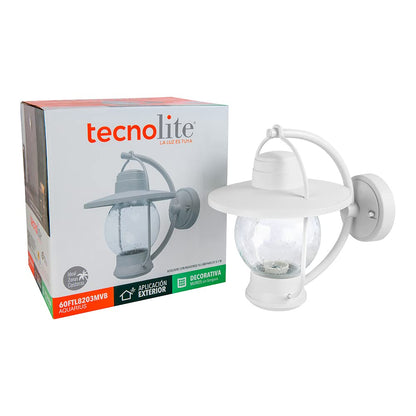 Tecnolite Lámpara de Pared Arbotante Tipo Farol Exterior, Ideal Zona Costera 60 W, Base E27, IP44, No incluye foco