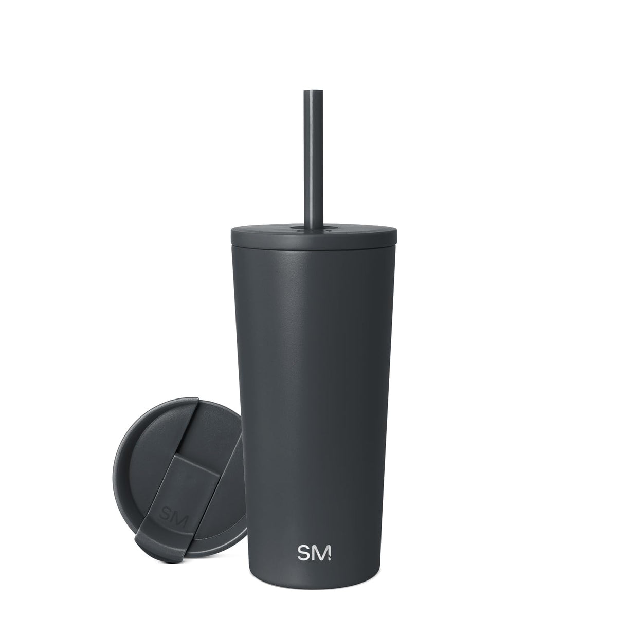 Simple Modern Classic Vaso Térmico con Popote y Tapa Abatible - 590ml - negro