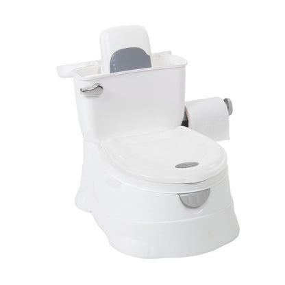 PRINSEL | Nica Entrenadora | Bañito Entrenador para Bebé | Mini Toilet- Unisex | Blanco | De 18 a 36 Meses, Con Portarollo | Artículos para Bebés