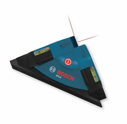 BOSCH GTL2 - Cuadrado de nivel láser, incluye tiras de montaje adhesivas