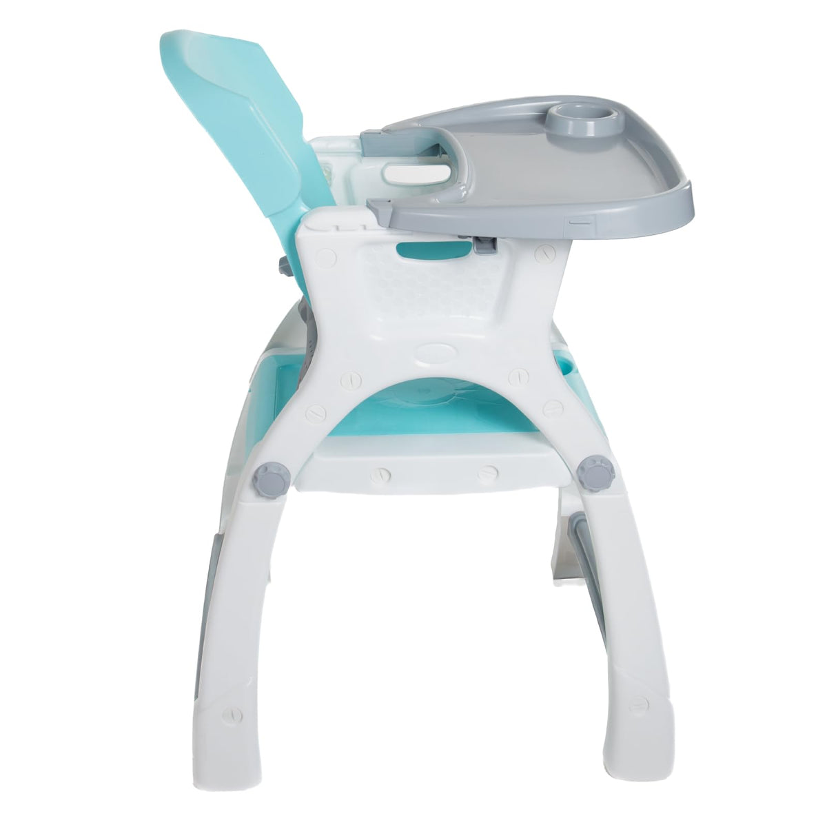 PRINSEL | Sillita Alta Infantil Convertible | Silla Alta para Bebé | Caddy 2 en 1 | Azul Turquesa | De 6 Meses a 3 Años, Convertible a Escritorio, Portavasos, Fácil de Limpiar | Artículos para Bebés