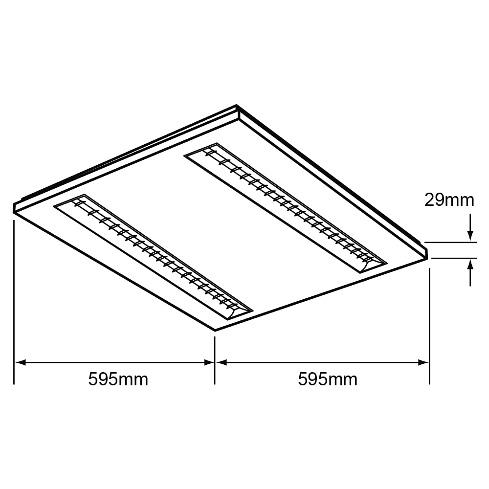Tecnolite Lámpara LED de Oficina, color Blanco LTLLED-3130/40/B