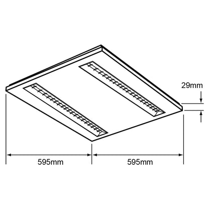 Tecnolite Lámpara LED de Oficina, color Blanco LTLLED-3130/40/B
