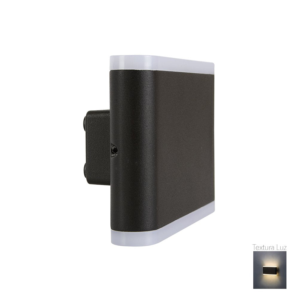 Tecnolite - Lámpara de Pared Arbotante Exterior LED 12 W, Luz Cálida Brillante 3000 K, Doble salida de luz