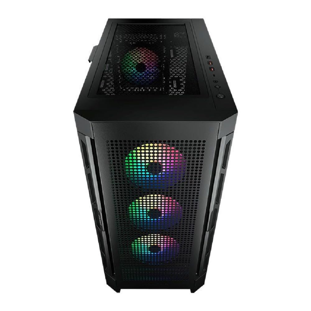 COUGAR Gabinete Airface Pro Negro – Cristal Templado, RGB, Torre E-ATX, Malla Frontal para Máxima Ventilación y Estética Premium