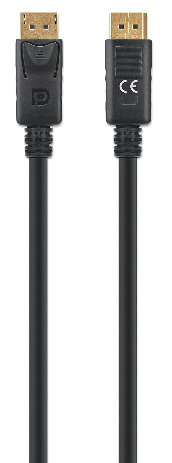 Cable de Video DisplayPort V1.4 Ultra HD 8K de 3m, Adaptador Macho a Macho para Pantalla, TV y Proyector, Soporta HDR10 y Dolby Atmos, Triple Blindaje Anti-Interferencia, Negro, Manhattan 355582