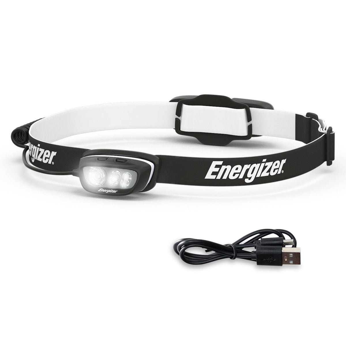 Energizer HDL70 - Linterna frontal recargable LED multicolor, batería recargable de iones de litio, dos modos LED verdes para visión nocturna, función de atenuación avanzada, resistente al agua IP67