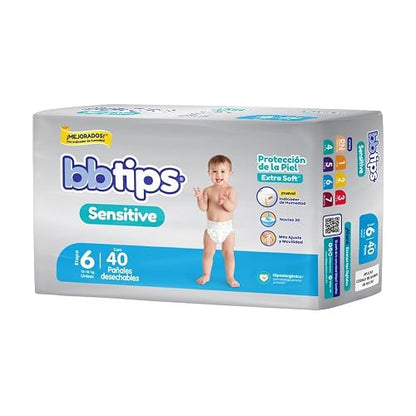 Pañales Bbtips, Talla XX Grande (6), 160 Pañales