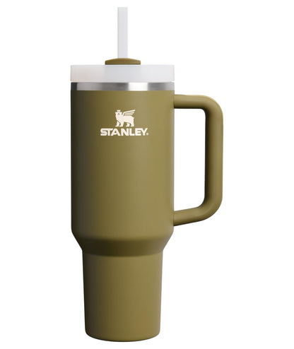 Stanley Vaso con Asa y Popote, 40 oz, Tapa FlowState, Azul - 40 oz (1182.9ml) - Thyme