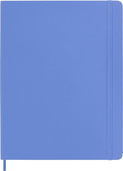 Moleskine - Cuaderno clásico, cubierta suave, XL (7.5 x 9.5 pulgadas), liso/en blanco, azul hortensia, 192 páginas