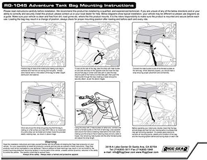 Nelson-Rigg Trails End Adventure - Bolsa para Tanque de Motocicleta, se Adapta a la mayoría de Motos de Aventura Honda Yamaha Kawasaki