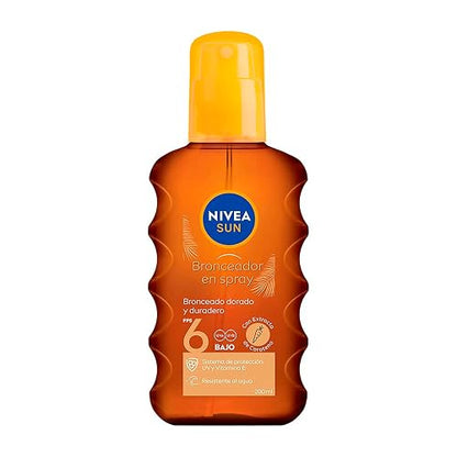 Protector Solar NIVEA SUN Protect & Bronze FPS 50 200Ml, Bronceado Natural Spray