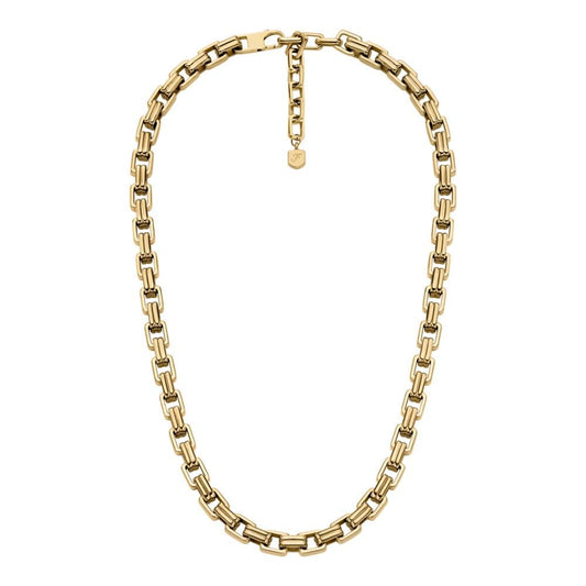 Collar de cadena Fossil Raquel JF04954710 de acero inoxidable de color dorado para dama
