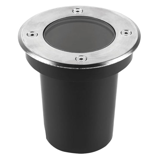 Luminaria Empotrable de Piso Exterior ARTLITE ADE-202, Base GU10, Acero Inoxidable, IP67, Luz Ascendente para Jardines, Senderos, Fachadas y Paisajismo