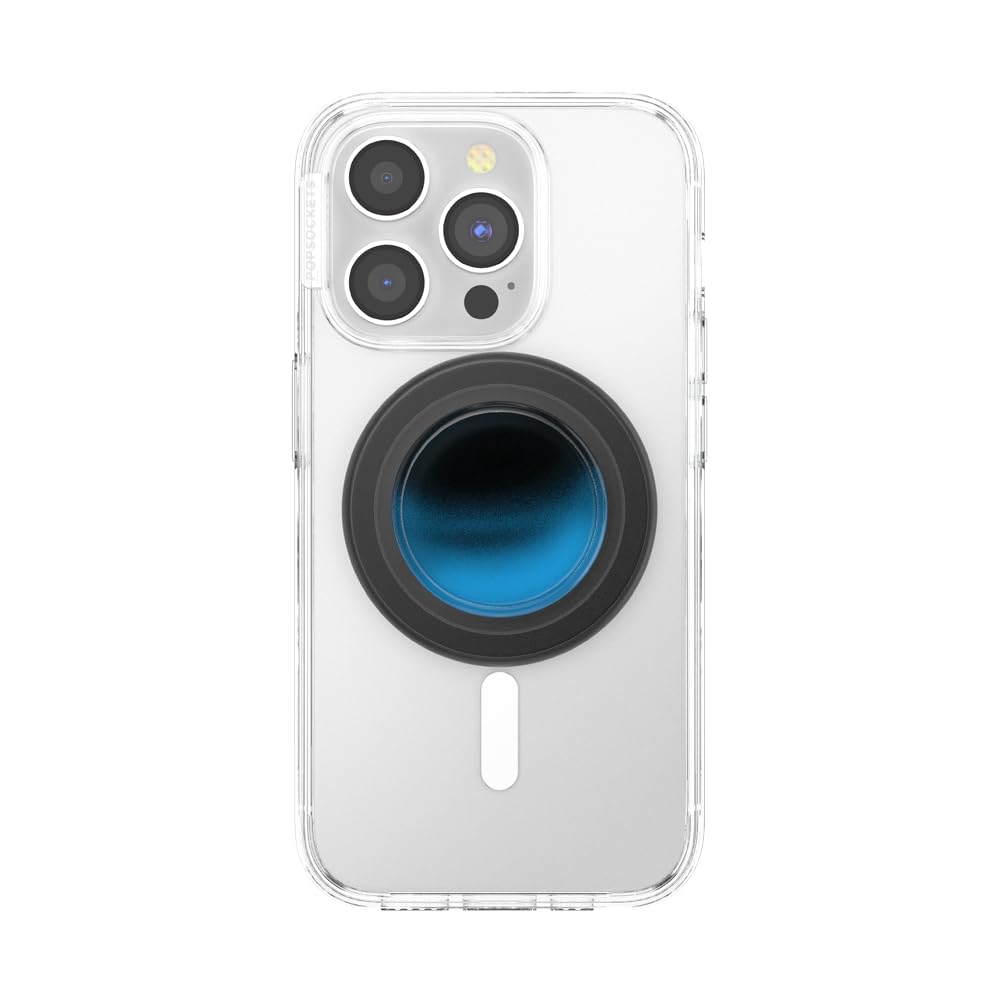 PopSockets - Empuñadura para teléfono MagSafe con Soporte, Soporte magnético, Parte Superior Intercambiable, sujeción Segura para iPhone MagSafe, teléfono y Tablet, Tidepool Night Tide Brilla en la