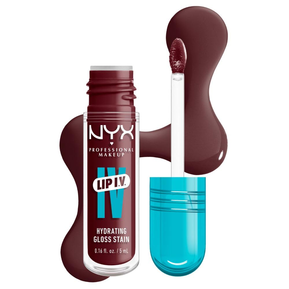 NYX Professional Makeup, Lip IV Tinta para Labios Hidratante con Efecto Gloss- Tono Mauve N Moist (Rojo Vino)