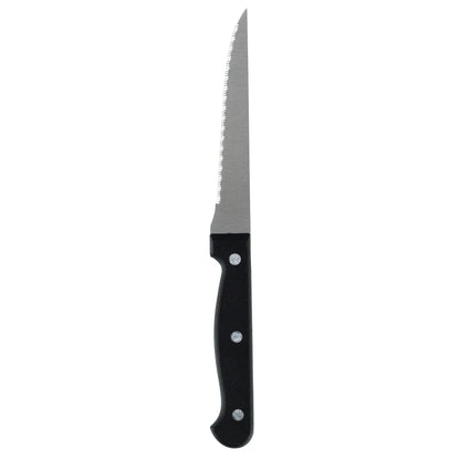 Ekco | Juego de Cuchillos Classic 6 Piezas Acero Inoxidable Negro | Triple remache, Mangos baquelita, Acero inoxidable, Corte preciso, Chef 20cm, Rebanador 19cm, Multiusos 12.7cm