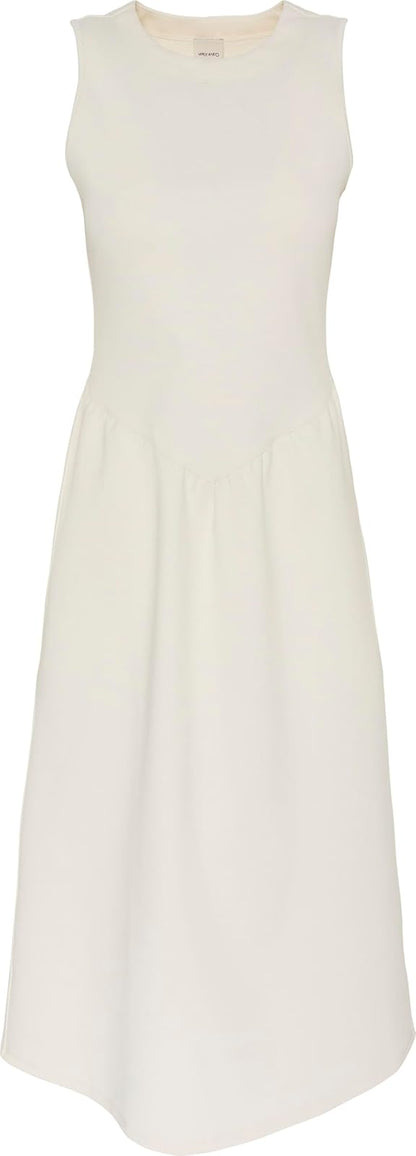 Calvin Klein SL Interlock Crew NK Flare Midi Dress Vestido Mujer
