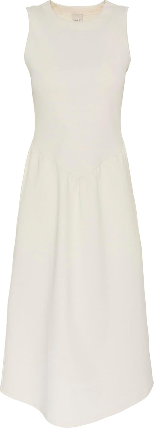 Calvin Klein SL Interlock Crew NK Flare Midi Dress Vestido Mujer