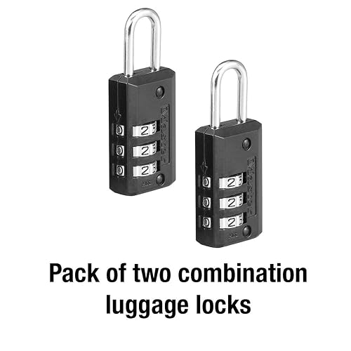 Master Lock 646T Candado para Equipaje de Combinación Reprogramable a 3 Dígitos