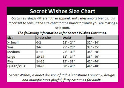 Disfraz de Miss Krueger Secret Wishes, Rojo -, M