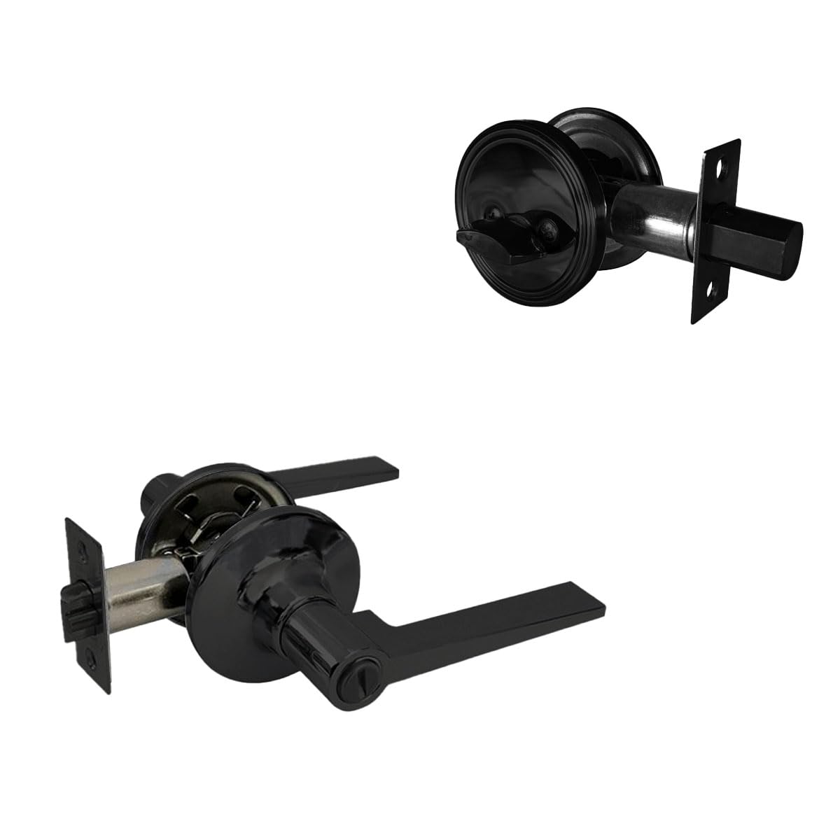 Phillips Combo Cerrojo/Manija Fresno Para Entrada LLave-Mariposa Negro