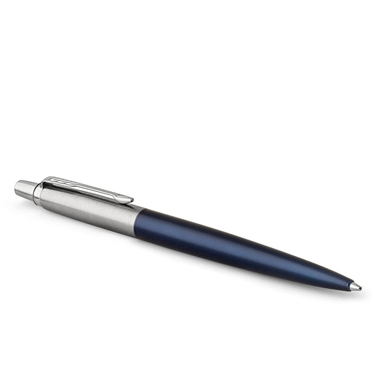 Parker Jotter Boligrafo Azul Real Terminado En Cromo Tinta Azul Punto Mediano