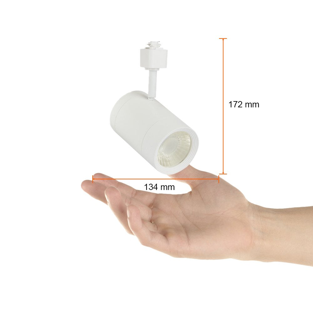 Tecnolite Lámpara Spot de Riel LED Dirigible YSNLED-013/B, 14.5 W, Luz Suave Cálida, Blanco