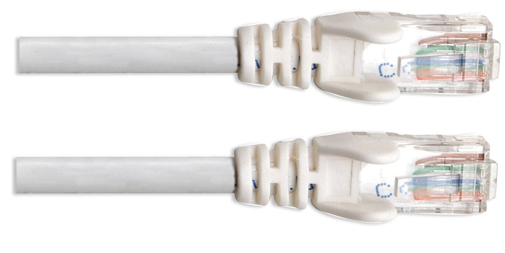 Cable Ethernet Cat 6 UTP 3 m Blanco, Cable LAN RJ45 Macho a Macho con Contactos Chapados en Oro para Router, Switch Ethernet y PC Intellinet 341974