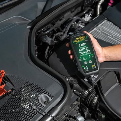 Battery Tender - Cargador y mantenedor de batería de 3 amperios – Automático Inteligente conmutable de 12 V o 6 V para Automóviles, SUV y Camiones, Cargador de batería de Plomo, AGM, Gel y Litio –