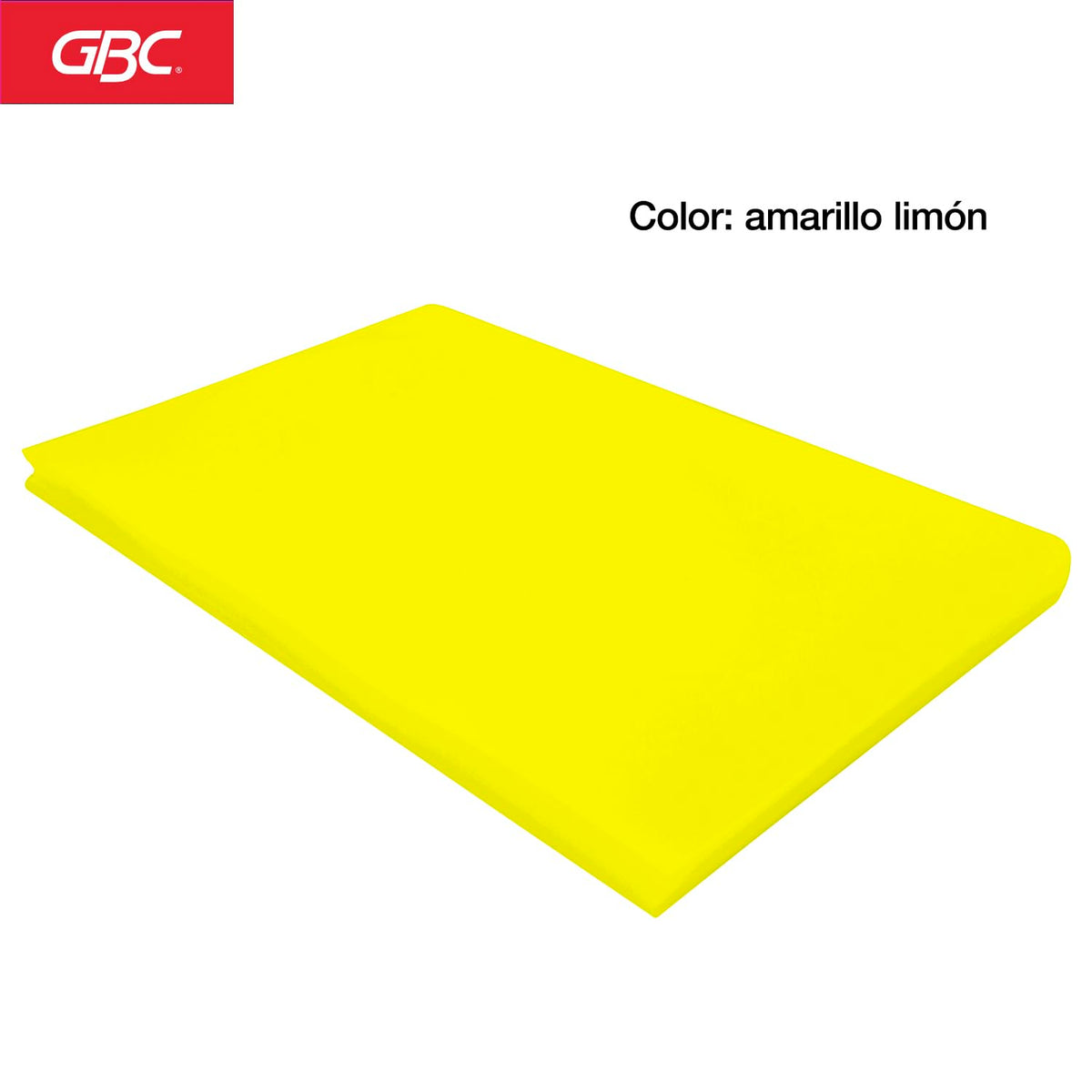 GBC Cubierta Para Encuadernar Tamaño Carta Amarillo Limón 16pt