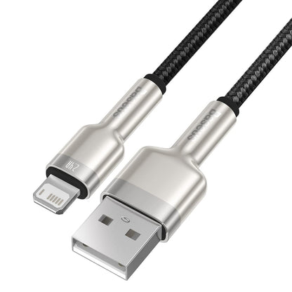 Cable De Datos Usb A Lightning 2.4a 1m Metal Negro Baseus