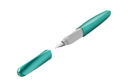 Pelikan Pluma Fuente Twist Verde Menta. Contiene dos cartuchos de respuesto. Ideal para caligrafía.