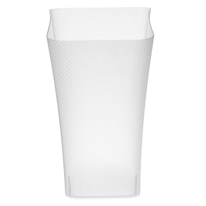 CLOROX Textura - Papelera delgada – Cesta de basura pequeña de 3.1 galones para espacios estrechos, cubeta de basura de plástico delgado para baño, recámara u oficina, escarcha transparente