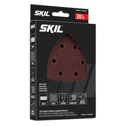 Skil - Kit De Papel De Lija Mixto Con Detalles De Ratón De Granos 60/80/120/240 Para Lijadoras Sr232301/Sr250801/Sr6607B-10 - Cda9004