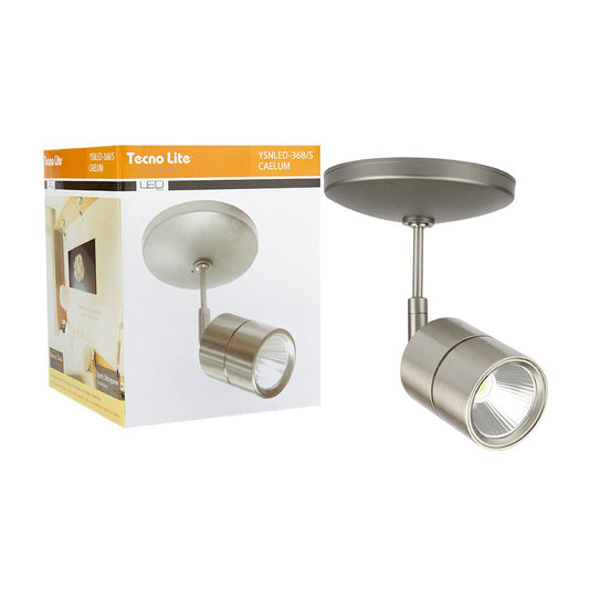 Tecnolite - Lámpara Spot LED de Sobreponer Dirigible 12 W, Luz Suave Cálida, LED integrado
