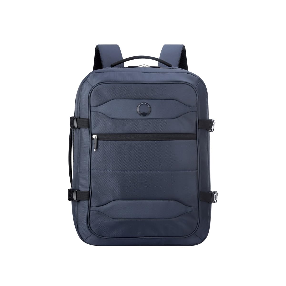 Mochila de Viaje Delsey Easy Trip 20 Pulg. Bolsillo porta laptop, correas sujetadoras internas, Compatible con sistema Trolley, Color Azul