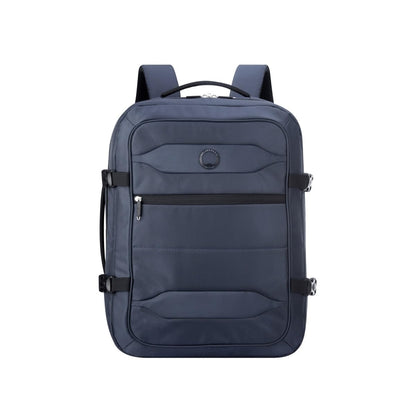 Mochila de Viaje Delsey Easy Trip 20 Pulg. Bolsillo porta laptop, correas sujetadoras internas, Compatible con sistema Trolley, Color Azul