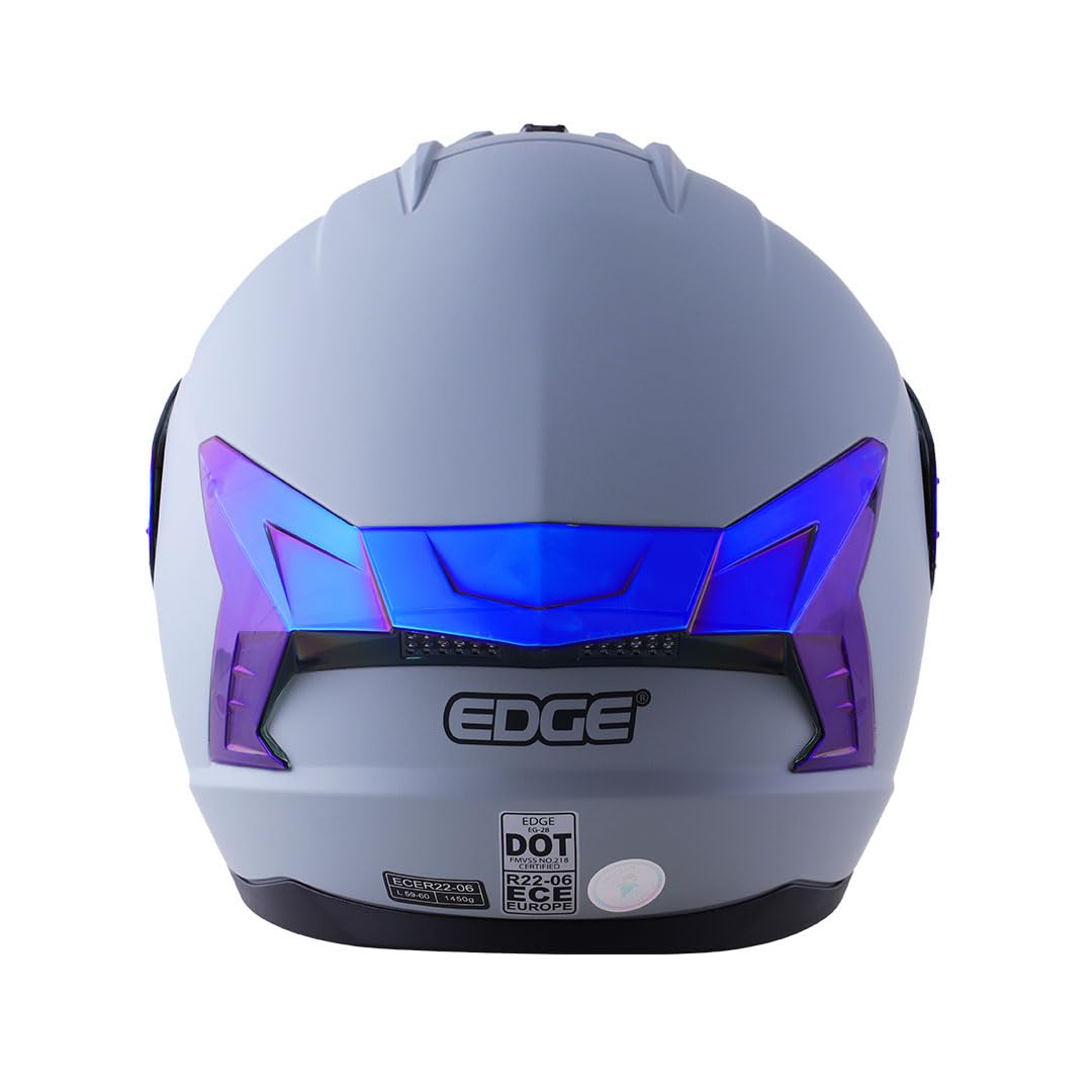 Casco para Moto Extreme - Casco Motocicleta Marca Edge - Visor Doble ANTIVAHO - Cascos para Motos Certificados Dot Moto - Accesorios para Moto
