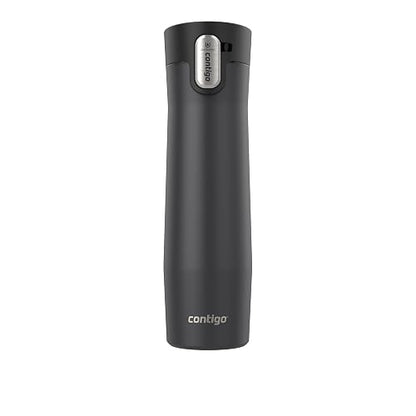 Contigo West Loop 3.0 - Taza de viaje aislada de acero inoxidable, a prueba de fugas con tapa autosello, 24 onzas, color negro mate