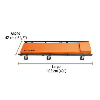 Truper CATA-40, Cama de taller, en acero al carbono, 40"