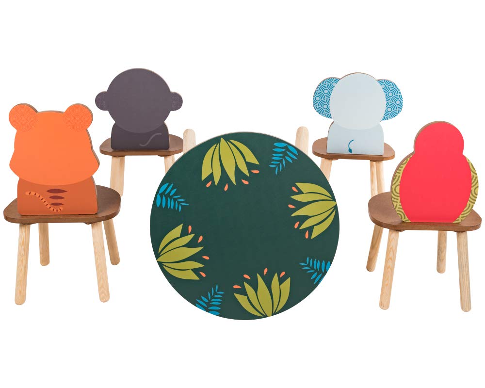 DUDUK Comedor Infantil Safari De Animalitos para Niños Y Niñas