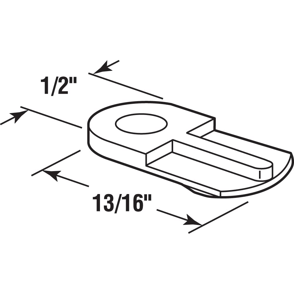 Prime-Line PL 7738 Flush Screen Clips with Screws (Pack of 12), White Plastic