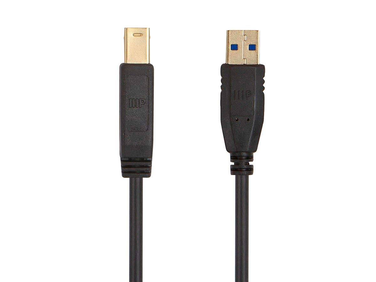 Monoprice - Cable USB 3.0 Tipo a a Tipo B, 3 pies, Color Negro, Compatible con Monitor, escáner, Unidad de Disco Duro, concentrador USB, impresoras, Serie Select