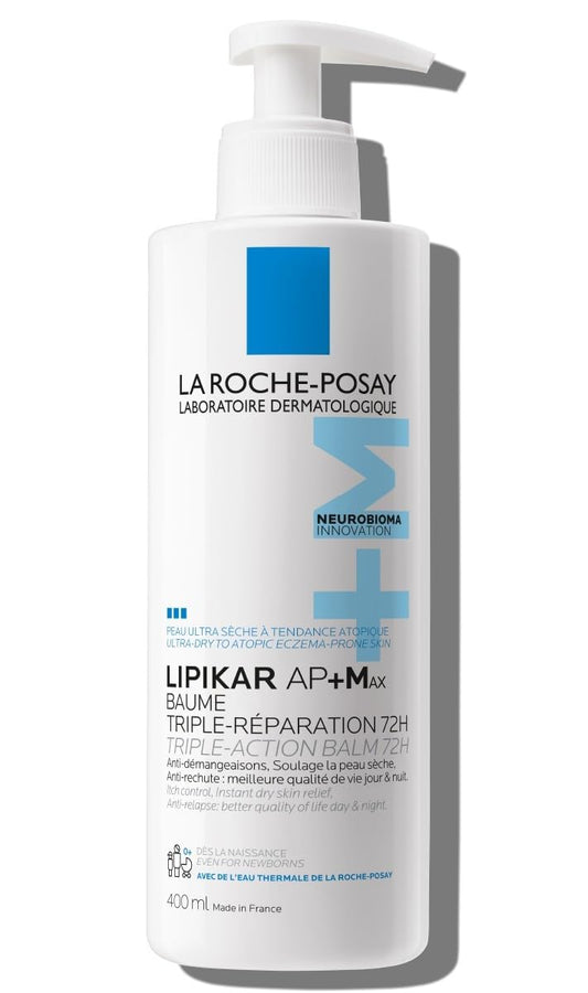 La Roche-Posay Lipikar Baume AP+M Crema Corporal para Piel Muy Seca o con Tendencia Atopica. Humecta la Piel y Reduce la Comezon, 400 ml