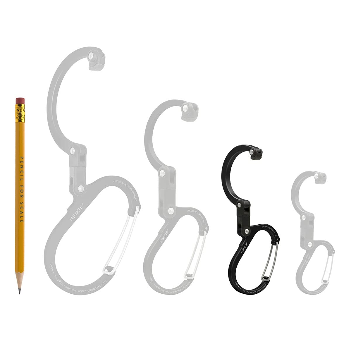 Gear Aid HEROCLIP (Small) Carabiner Gear Clip and Hook, for Hanging Bags, Purses, Lanterns, Strollers, Tools, Helmets, Water Bottles, and More