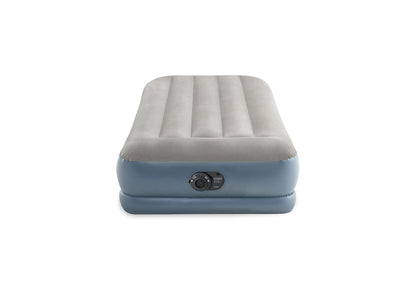 Intex 64115ED Dura-Beam Colchón de Aire estándar con Reposo de Almohadas: Fiber-Tech, tamaño Individual, Bomba eléctrica integrada, Altura de Cama de 12 Pulgadas, Capacidad de Peso de 300 kg