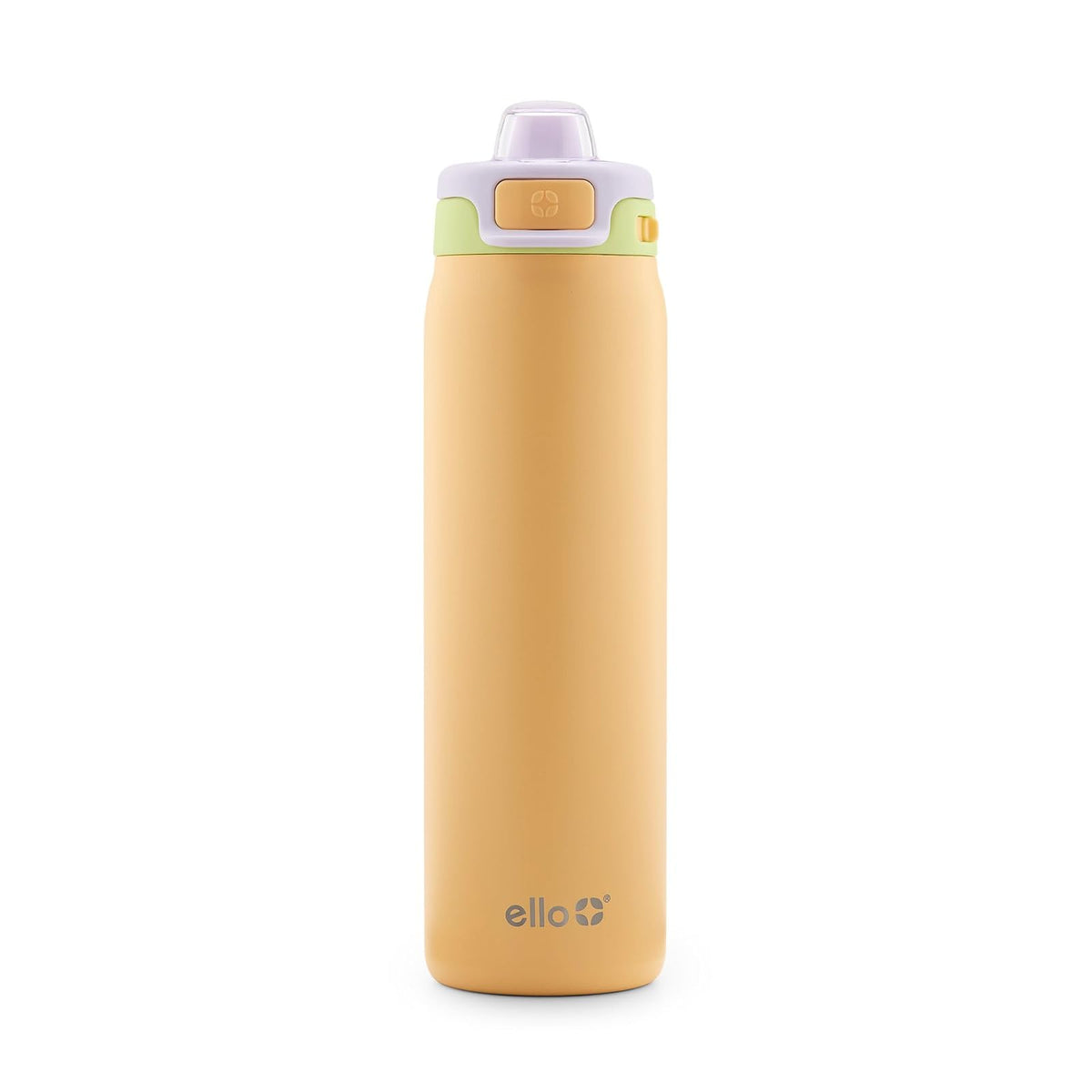 Ello Pop & Fill Botella de Agua de Acero Inoxidable - 22 Ounces - Sunset Meadow